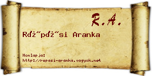 Répási Aranka névjegykártya